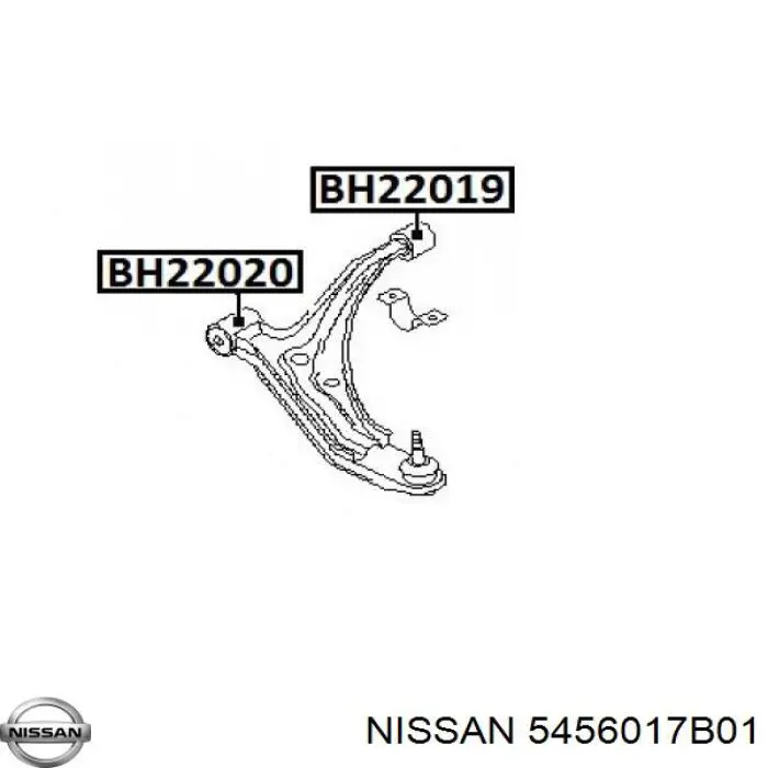 5456017B01 Nissan сайлентблок переднього нижнього важеля