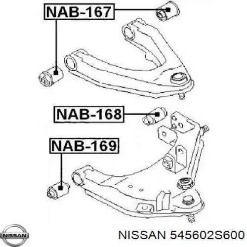 Сайлентблок переднього нижнього важеля 545602S600 Nissan