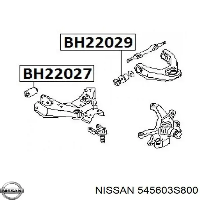 Сайлентблок переднього нижнього важеля 545603S800 Nissan