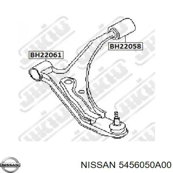 Сайлентблок нижнего переднего рычага  NISSAN 5456050A00