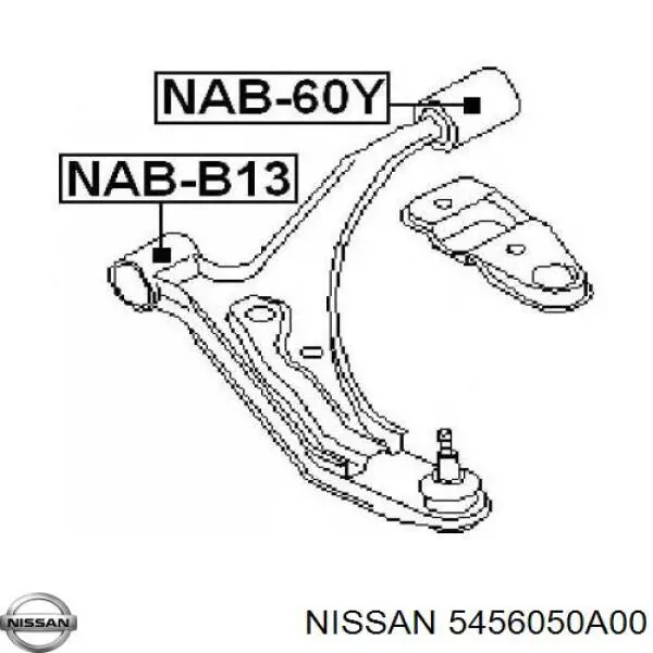 5456050A00 Nissan/Infiniti Сайлентблок переднього нижнього важеля