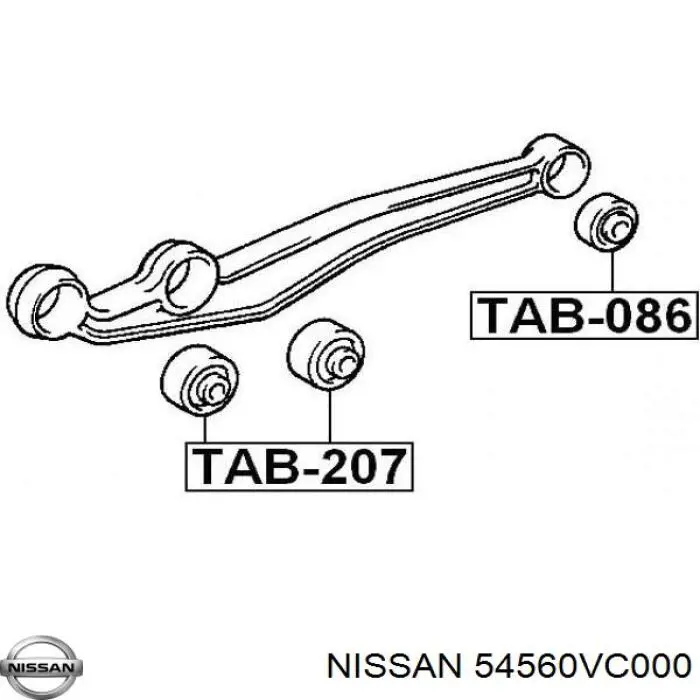 Сайлентблок нижнього важеля передньої підвіски Nissan/Infiniti 54560VC000 ціна, від 9.03 USD