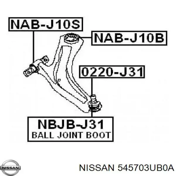  Nissan/Infiniti 545703UB0A ціна, від 56.76 USD