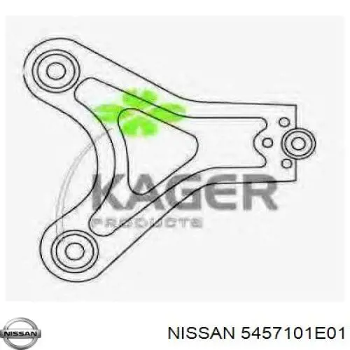 Важіль передньої підвіски нижній, лівий 5457101E01 Nissan