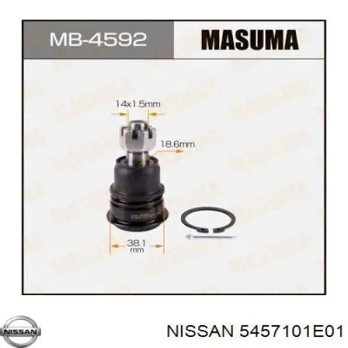 Важіль передній лівий Nissan/Infiniti 5450101E05 ціна, від 21.54 USD