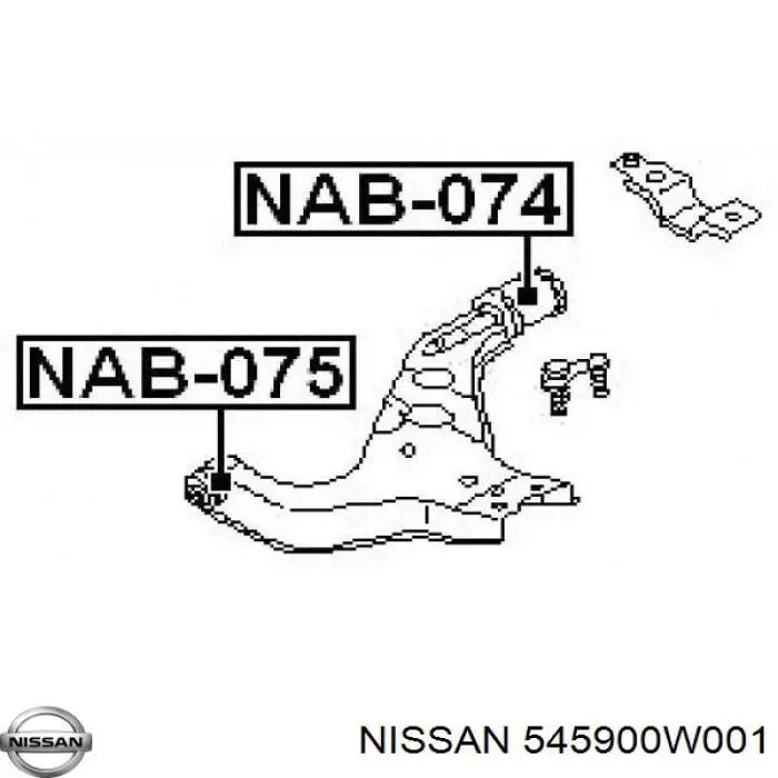 Сайлентблок нижнього важеля передньої підвіски Nissan/Infiniti 545900W001 ціна, від 5.82 USD