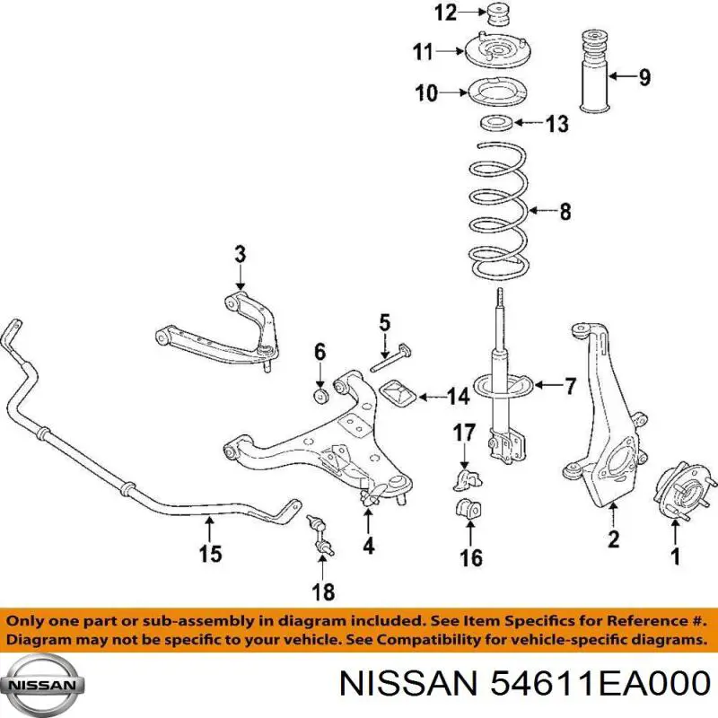 Стабілізатор передній Nissan Pathfinder (R51) (Нісан Патфайндер)