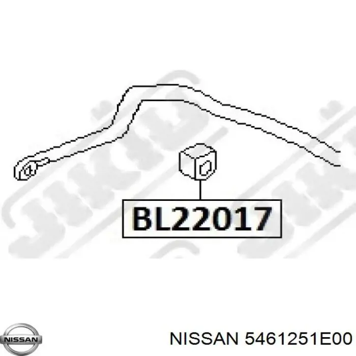 5461251E00 Nissan втулка стабілізатора переднього