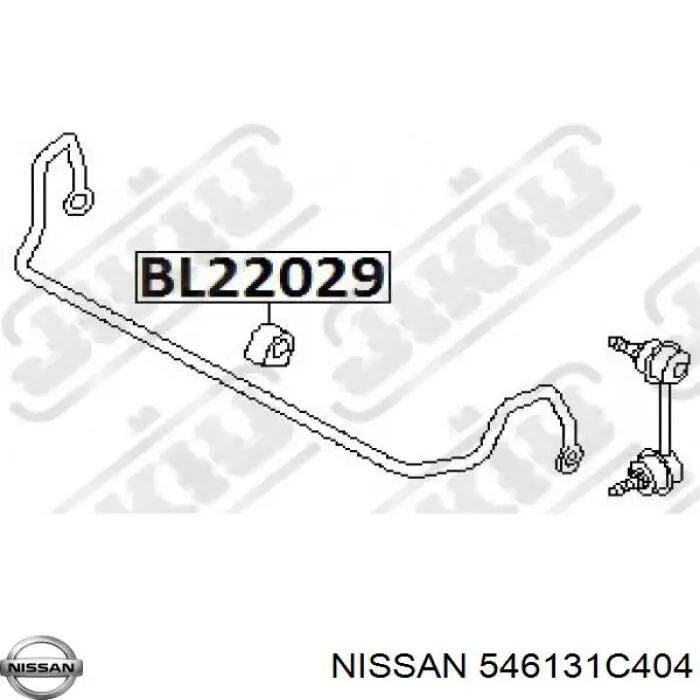 Втулка переднього стабілізатора 546131C404 Nissan/Infiniti