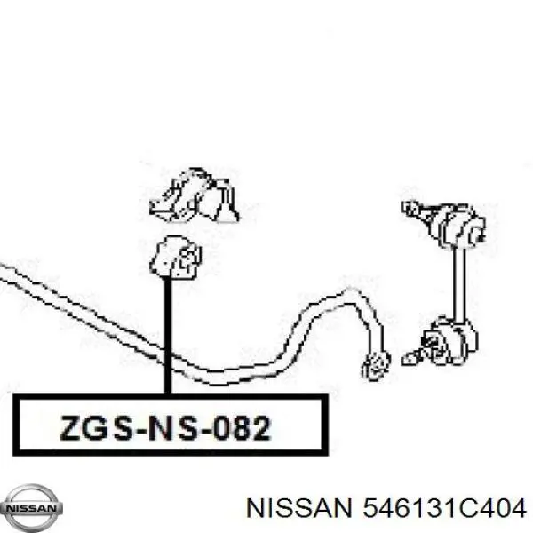 546131C404 Nissan втулка стабілізатора переднього