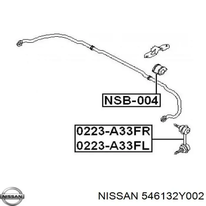 Втулка переднего стабилизатора NISSAN 546132Y002
