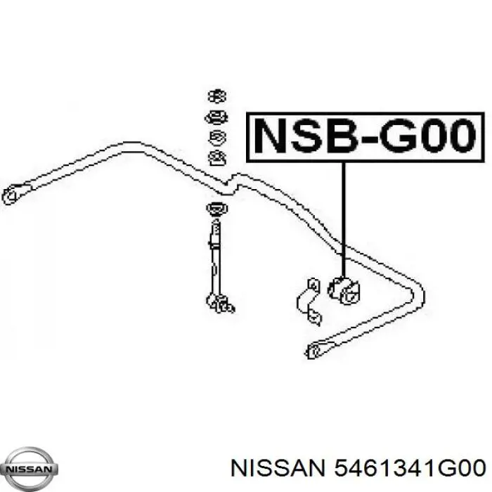 Купити 5461341G00 Nissan/Infiniti Опора стабілізатора
