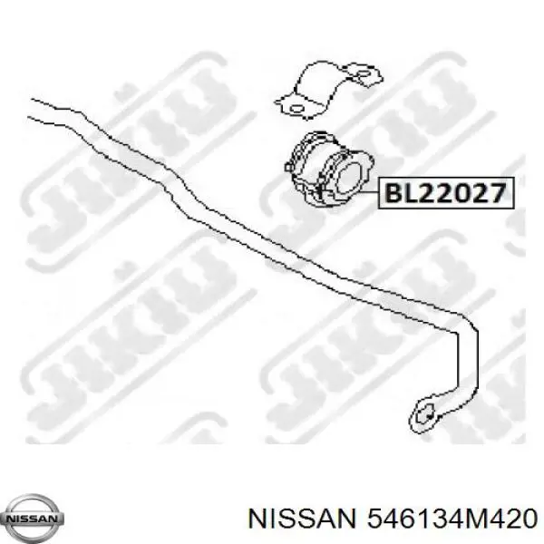 Втулка переднего стабилизатора NISSAN 546134M420