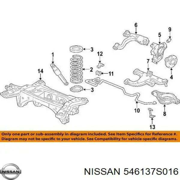 Купити 546137S016 Nissan/Infiniti Опора стабілізатора