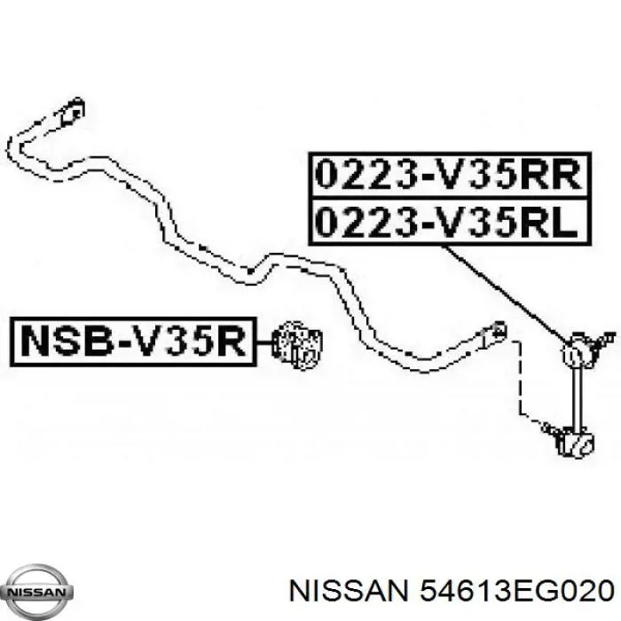 Купити 54613EG020 Nissan/Infiniti Опора стабілізатора