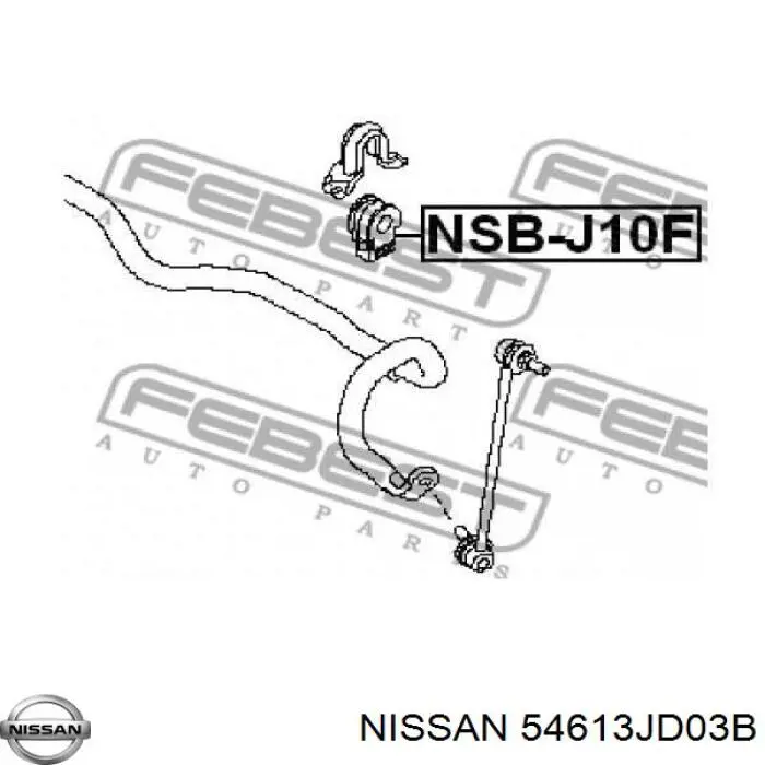 Подушка стабілізатора Nissan/Infiniti 54613JD03B ціна, від 7.83 USD