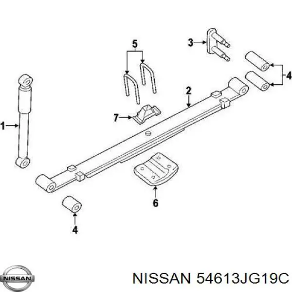 54613JG19C Nissan/Infiniti Прокладка стабільзатора заднього