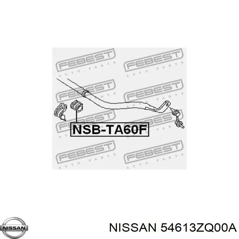 Втулка переднего стабилизатора NISSAN 54613ZQ00A