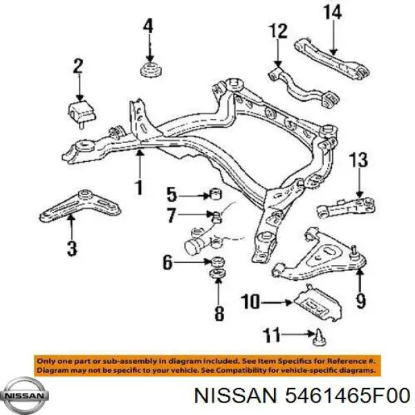  Nissan/Infiniti 5461465F00 ціна, від 7.88 USD
