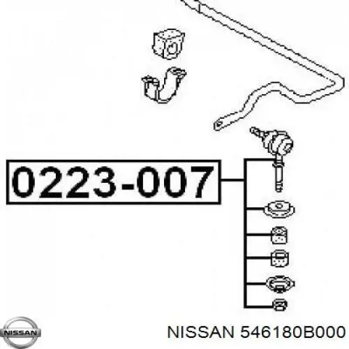 Амортизаційна стійка Nissan/Infiniti 546180B000 ціна, від 4.70 USD