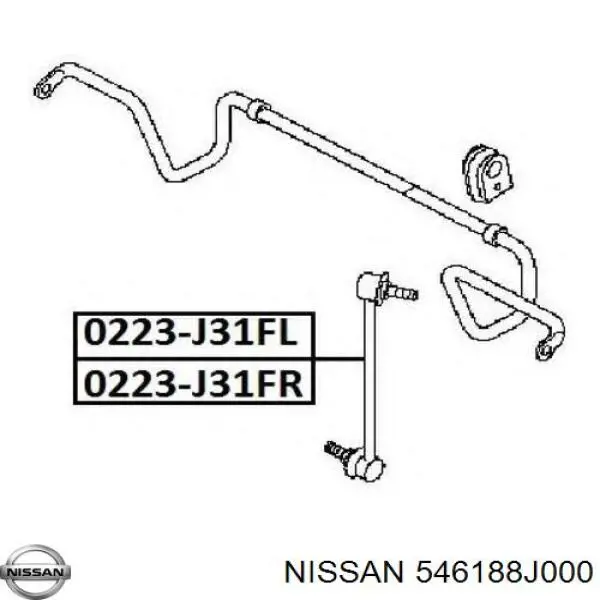 Стійка стабілізатора переднього, права 546188J000 Nissan/Infiniti