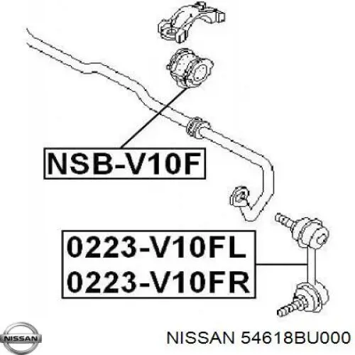 Купити 54618BU000 Nissan/Infiniti Яйця стабілізатора переднього