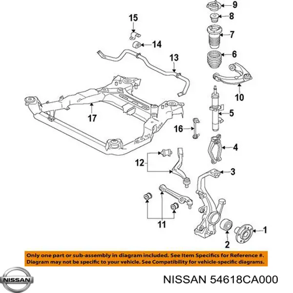 Купити 54618CA000 Nissan/Infiniti Тяжка стабілізатора, переднього, права