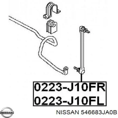 Яйця стабілізатора переднього Nissan/Infiniti 546683JA0B