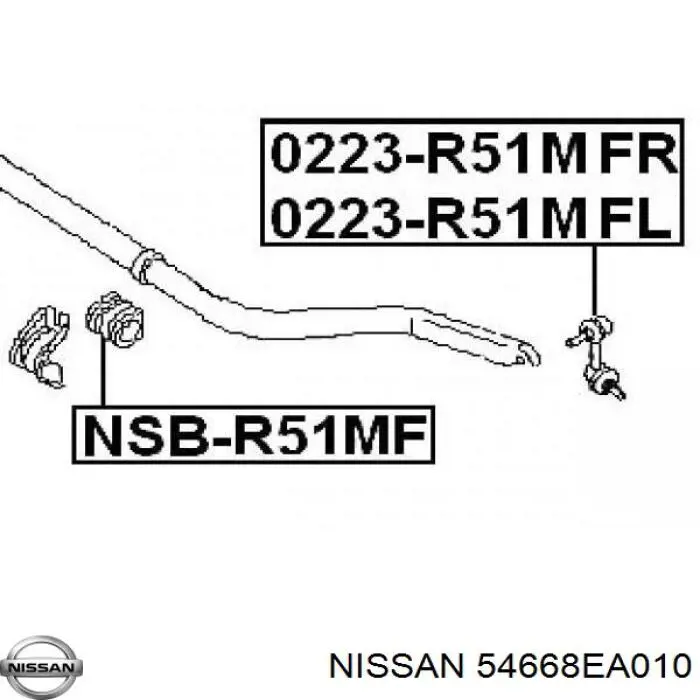 Купити 54668EA010 Nissan/Infiniti Лінк стабілізатора, переднього, лівий