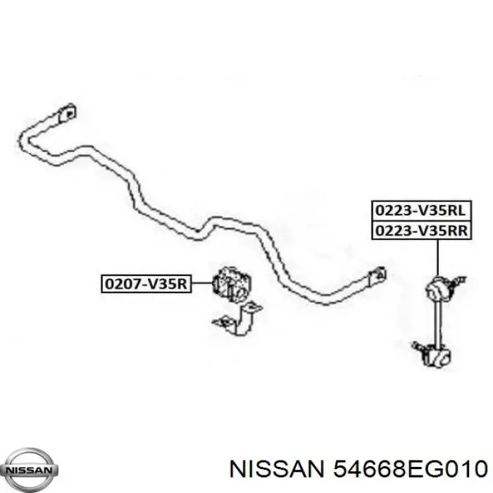Купити 54668EG010 Nissan/Infiniti Яйця стабілізатора заднього