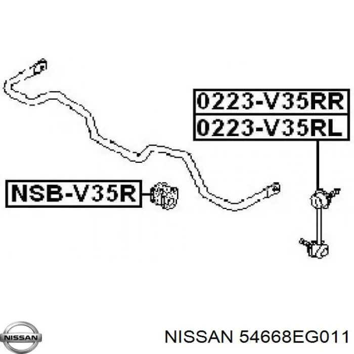 Купити 54668EG011 Nissan/Infiniti Яйця стабілізатора заднього