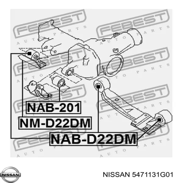 5471131G01 Nissan/Infiniti Сайлентблок траверси кріплення переднього редуктора