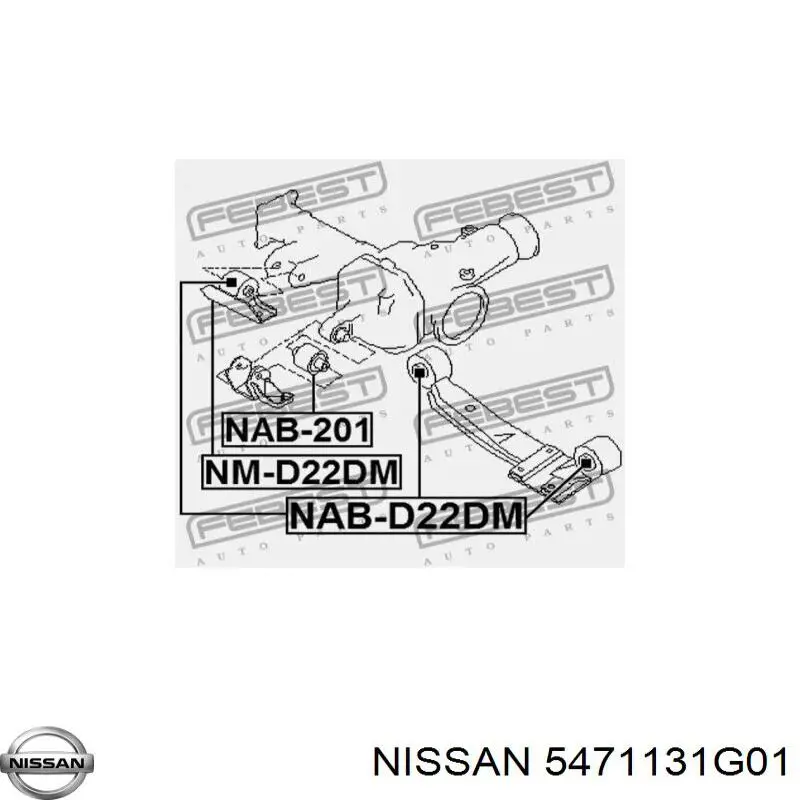 Купити 5471131G01 Nissan/Infiniti Сайлентблок траверси кріплення переднього редуктора