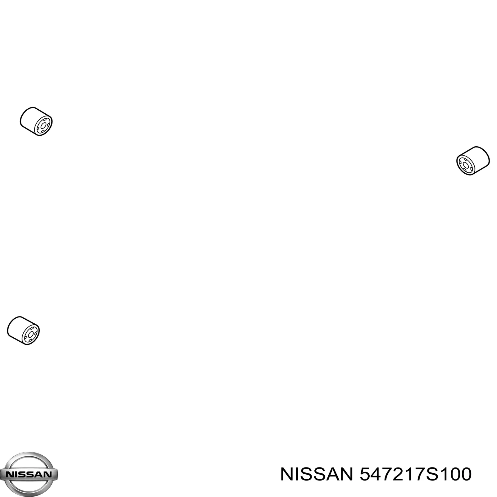 547217S100 Nissan/Infiniti Сайлентблок траверси кріплення переднього редуктора, передній