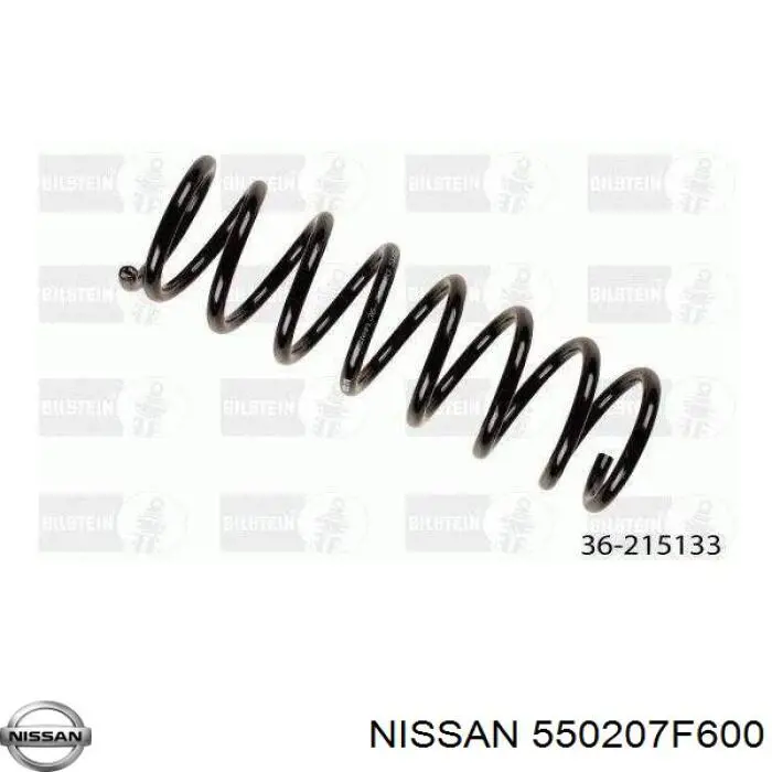 Пружина задня Nissan/Infiniti 550207F600 ціна, від 65.93 USD