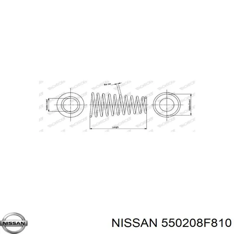 550208F810 Nissan пружина задня