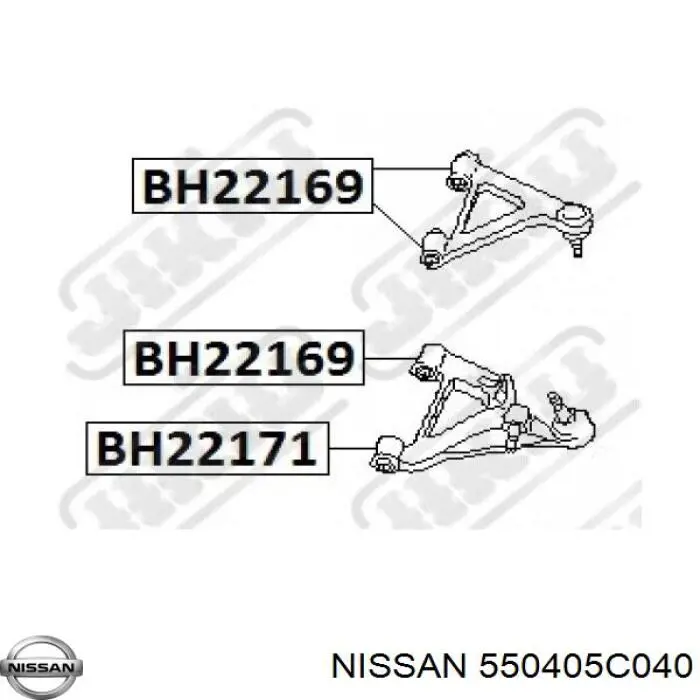 Сайлентблок заднього нижнього важеля Nissan/Infiniti 550405C040 ціна, від 6.15 USD