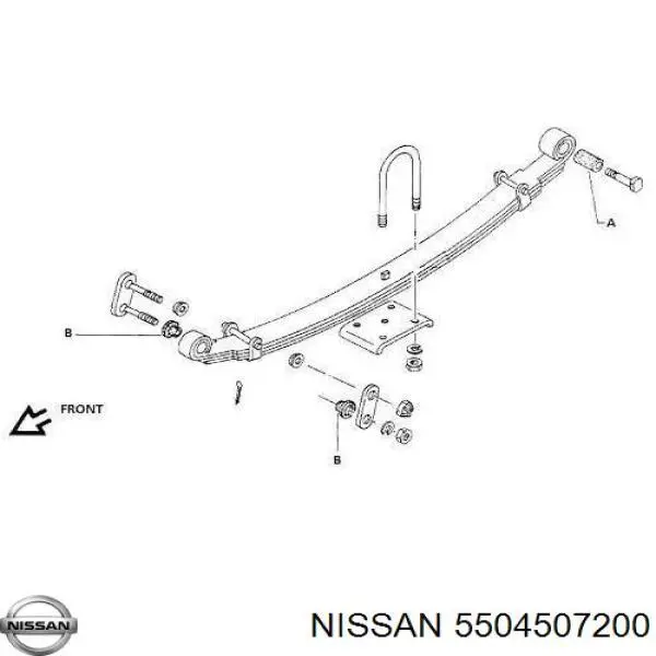 Купити 5504507200 Nissan/Infiniti Сайлентблок ресори, задній