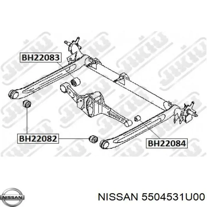 Сайлентблок задньої балки 5504531U00 Nissan/Infiniti