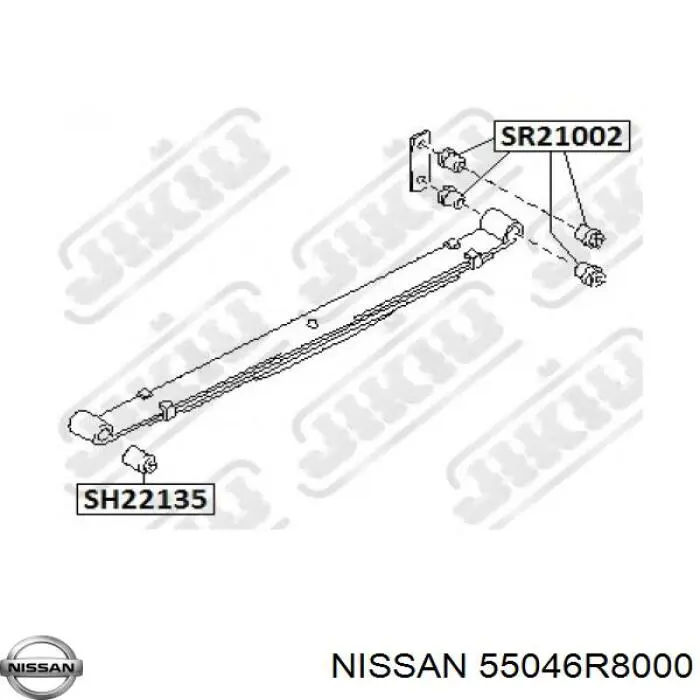 Сайлентблок сережки ресори 55046R8000 Nissan/Infiniti