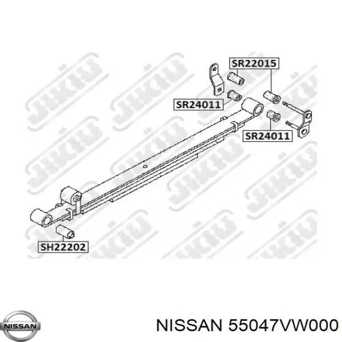 Сайлентблок задньої ресори, задній Isuzu 5861308340