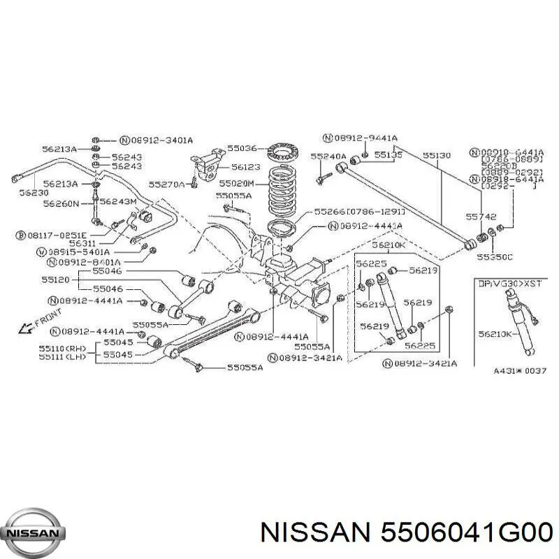 Відбійник заднього моста Nissan/Infiniti 550600F600 ціна, від 22.57 USD