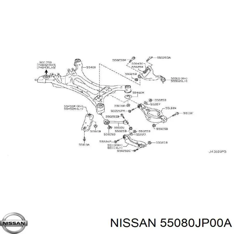  55080JP00A Nissan