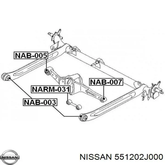 551202J000 Nissan тяга поперечна задньої підвіски