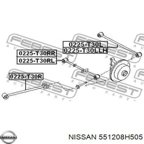Важіль задньої підвіски нижній, лівий Nissan/Infiniti 551208H505 ціна, від 11.02 USD