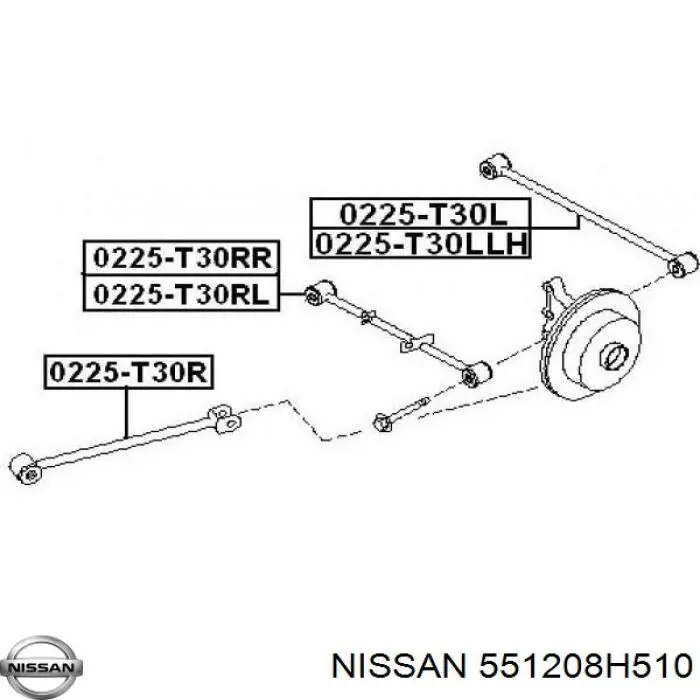 Важіль задньої підвіски нижній, правий Nissan/Infiniti 551208H510 ціна, від 14.09 USD