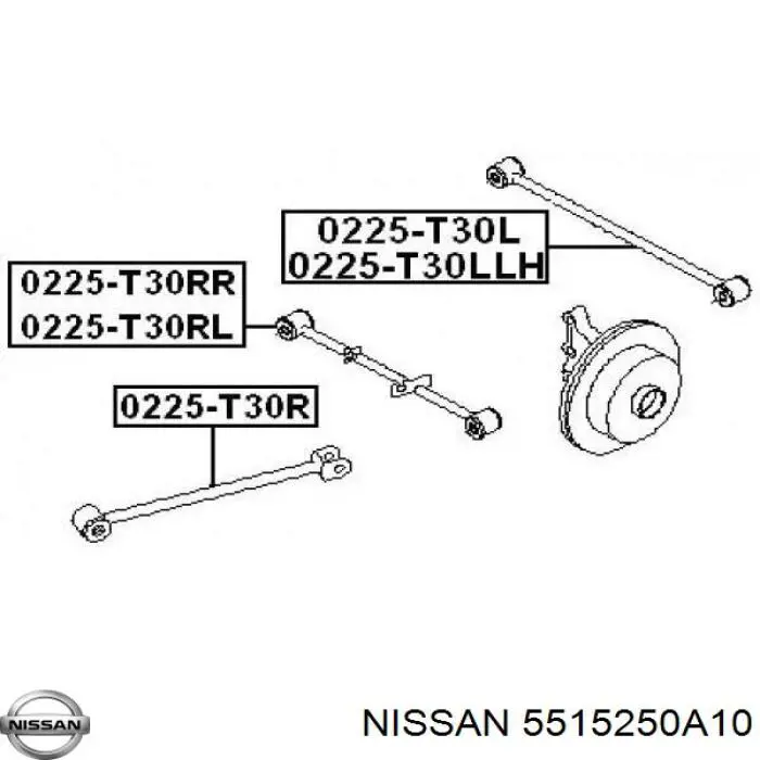 Сайлентблок заднього поперечного важеля Nissan/Infiniti 5515250A10 ціна, від 3.56 USD