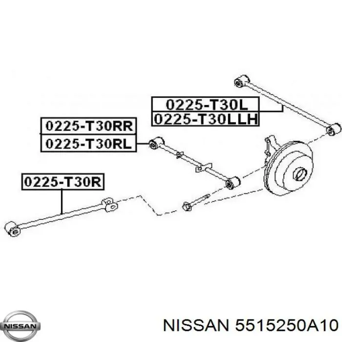 5515250A10 Nissan сайлентблок заднього поперечного важеля
