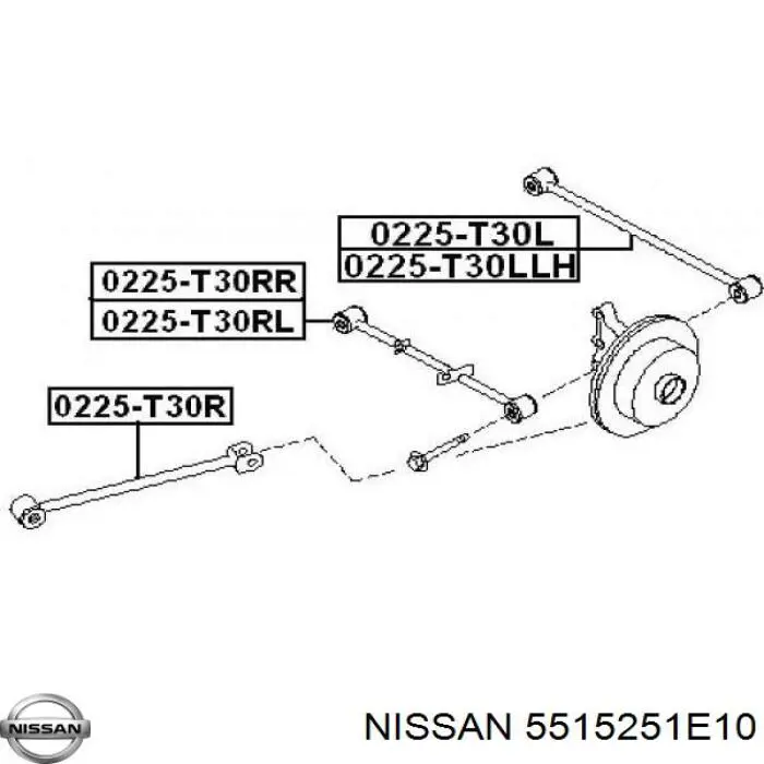 Купити 5515251E10 Nissan/Infiniti Сайлентблок заднього поперечного важеля
