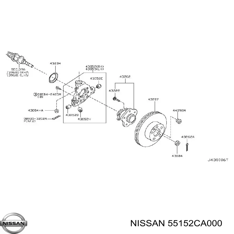Сайлентблок цапфи задньої Nissan/Infiniti 55152CA000 ціна, від 10.62 USD